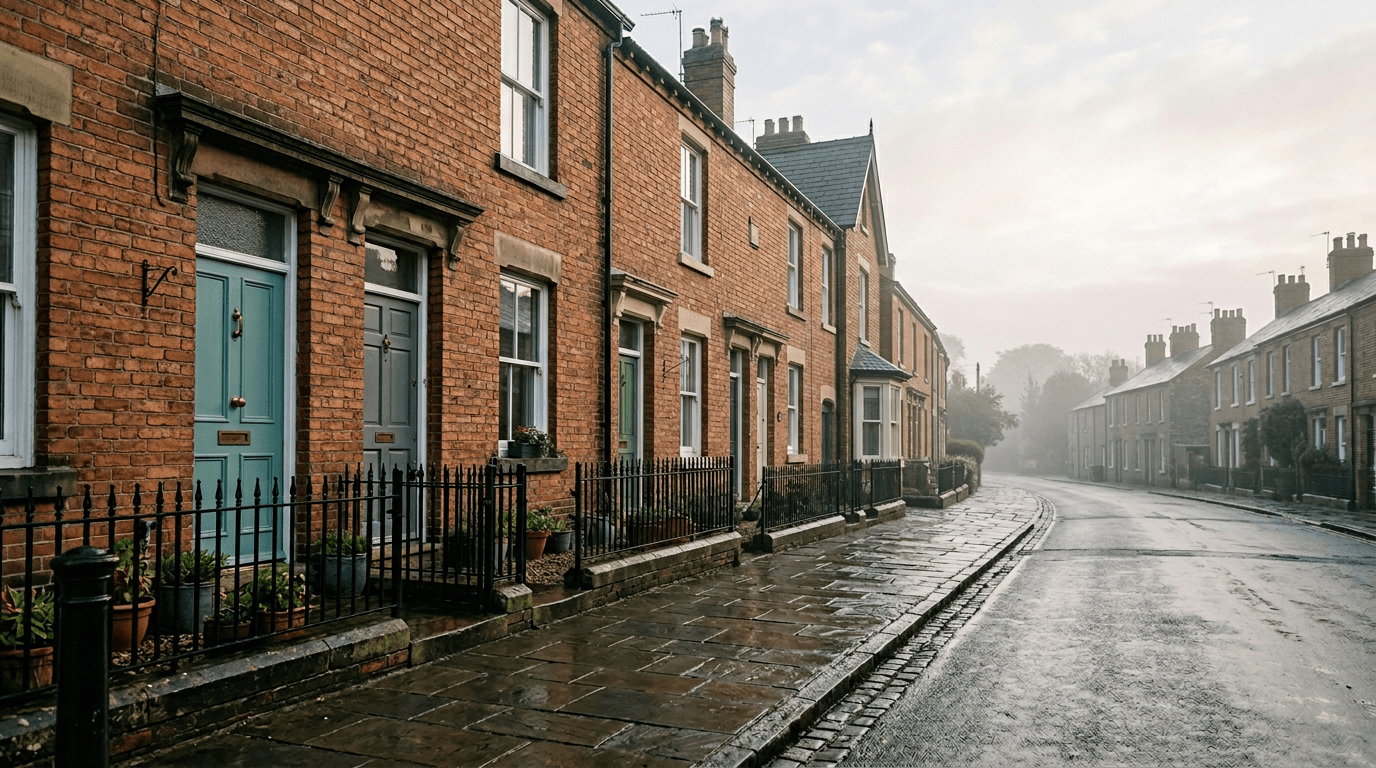 Break Clause UK Landlord Guide 2026 (Activation, Notice, Service) — Quiet UK terraced street in early morning mist
