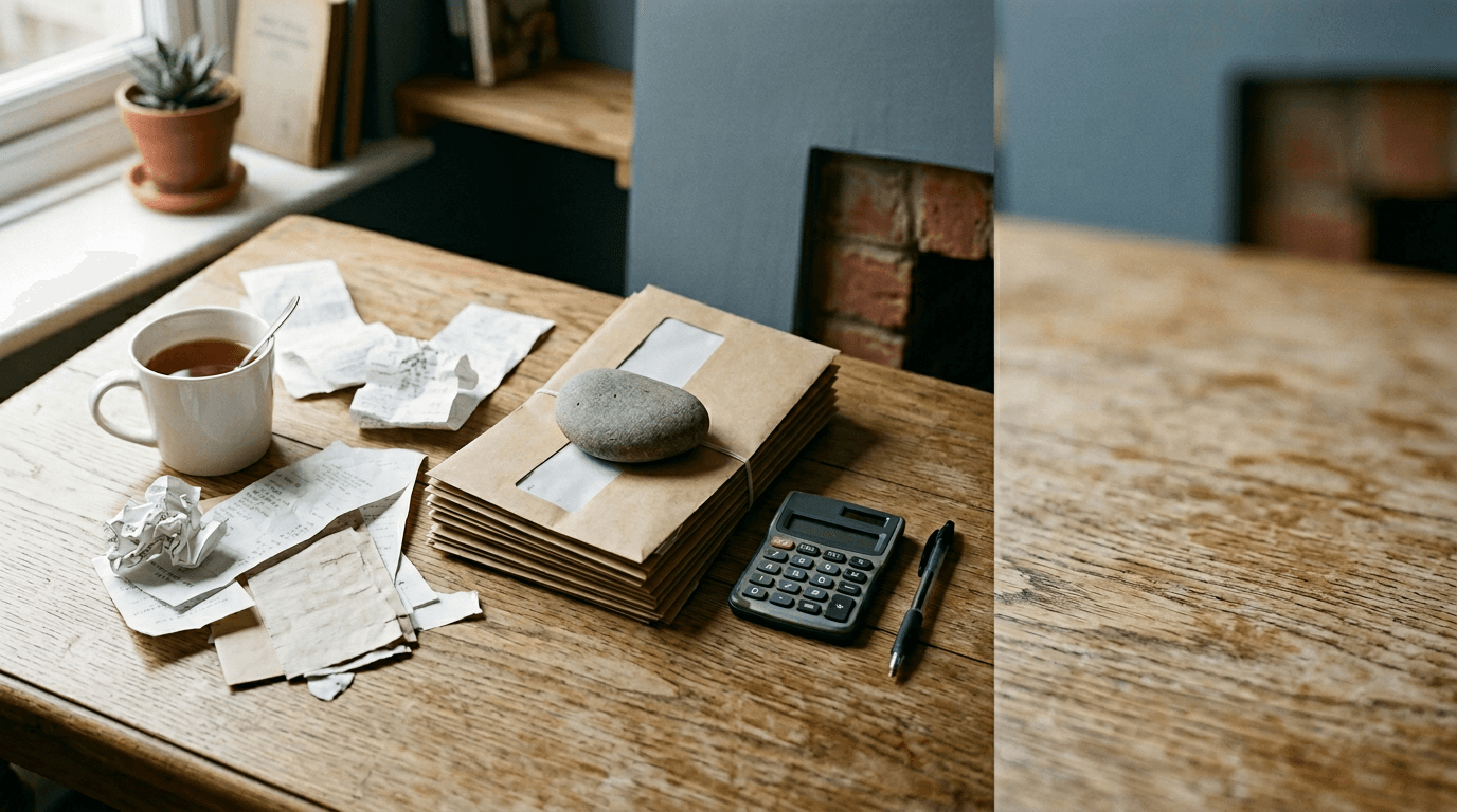 Buy-to-Let Tax UK 2026: CGT & Section 24 — Calculator and HMRC envelopes on a desk, UK landlord finance and tax