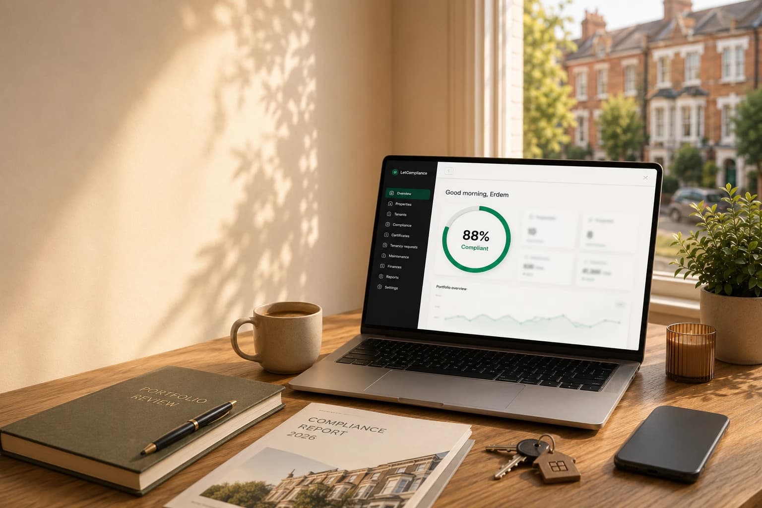 A landlord comparing UK letting and compliance software options
