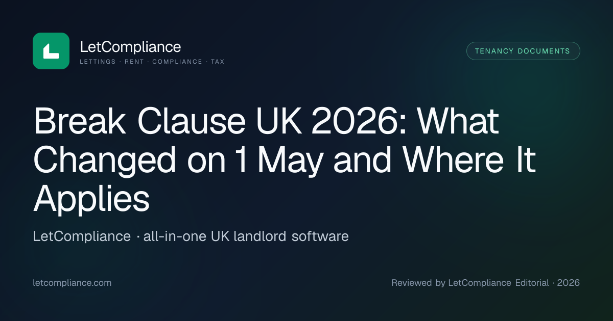 Break Clause UK Landlord Guide 2026 (Activation, Notice, Service)