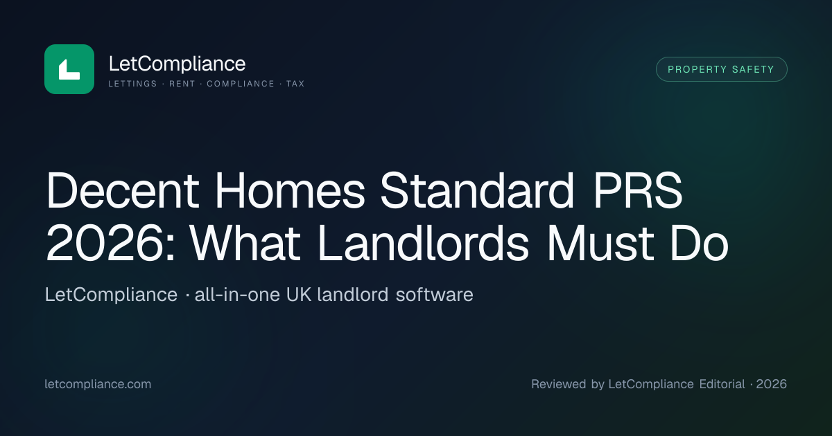 Decent Homes Standard PRS 2026: Landlord Guide | LetCompliance