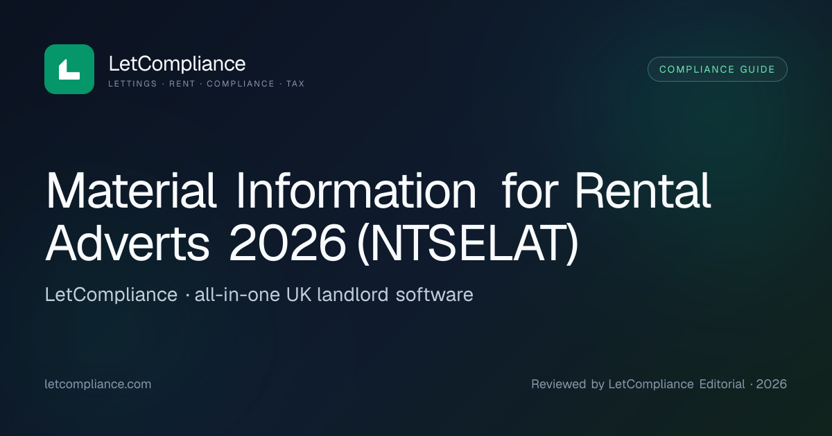 Material Information for Rental Adverts UK 2026