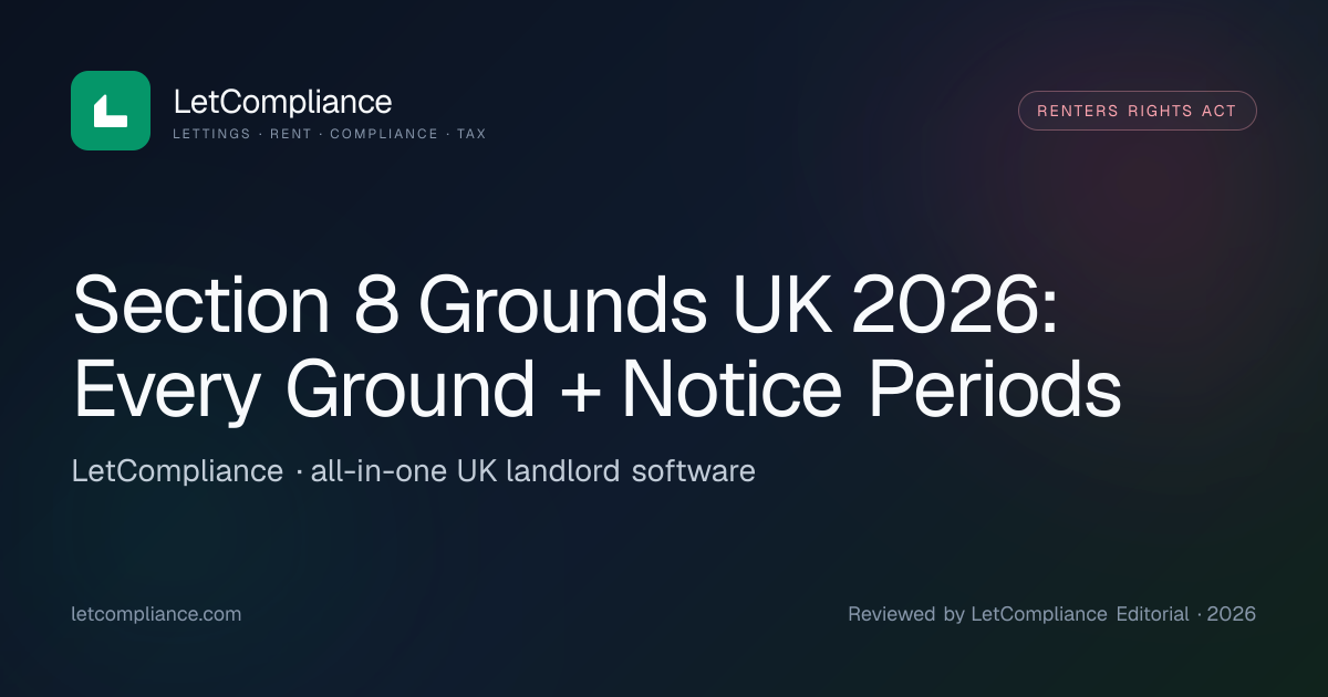 Section 8 Grounds UK 2026: All 17 Explained | LetCompliance