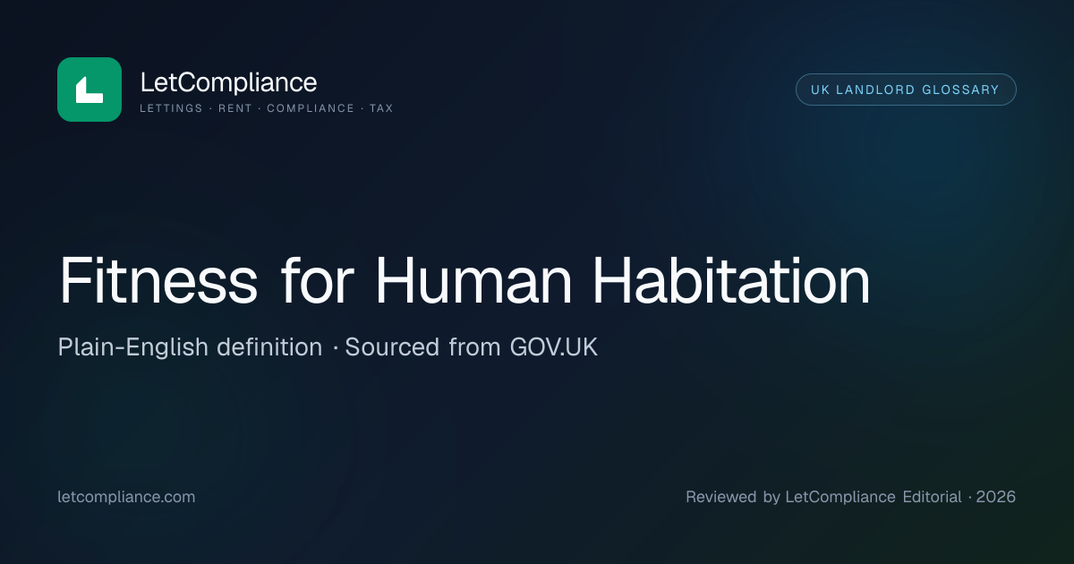 Fitness for Human Habitation | LetCompliance