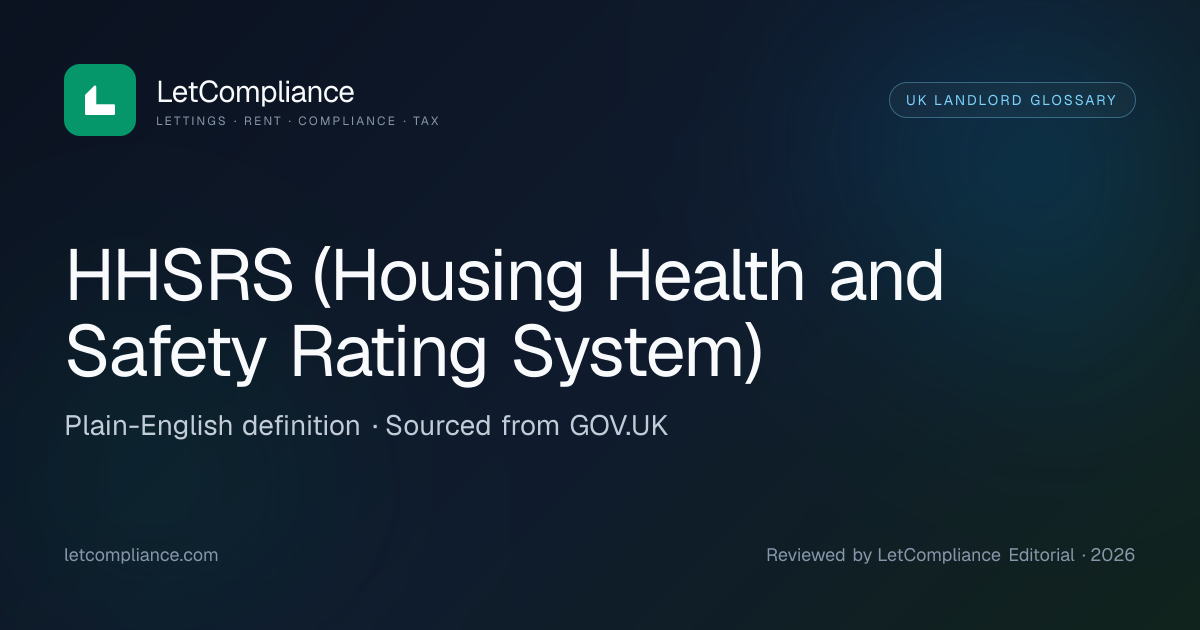 HHSRS housing hazard rating explained | LetCompliance