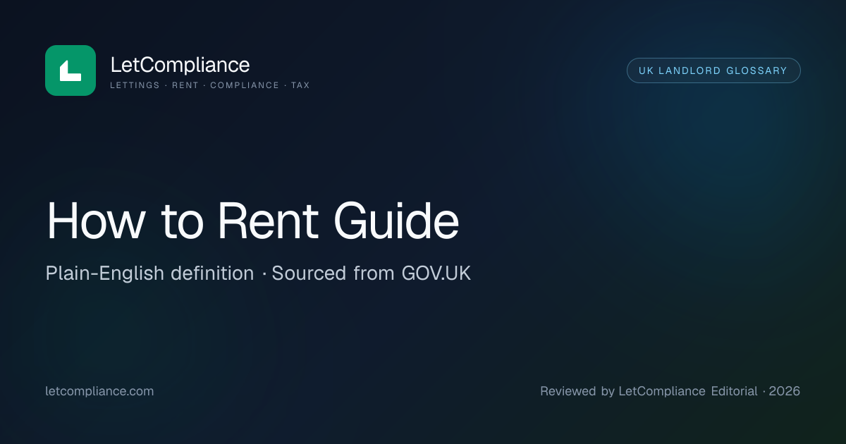 How to Rent Guide | LetCompliance
