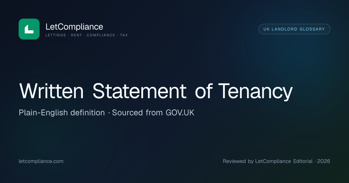 Written Statement of Tenancy | LetCompliance